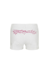 Amaya White Denim Shorts