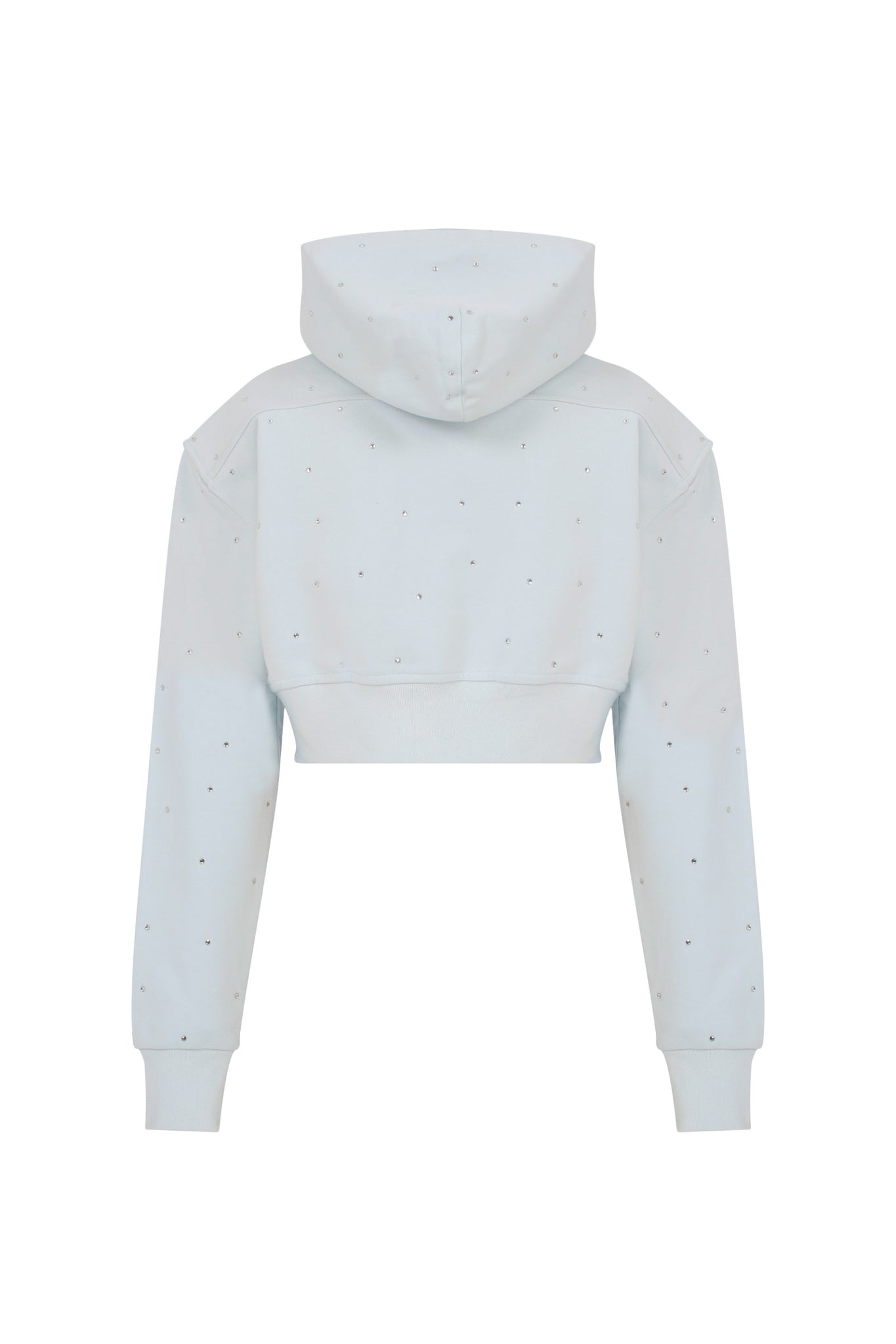 Athena Rhinestone Cropped Hoodie