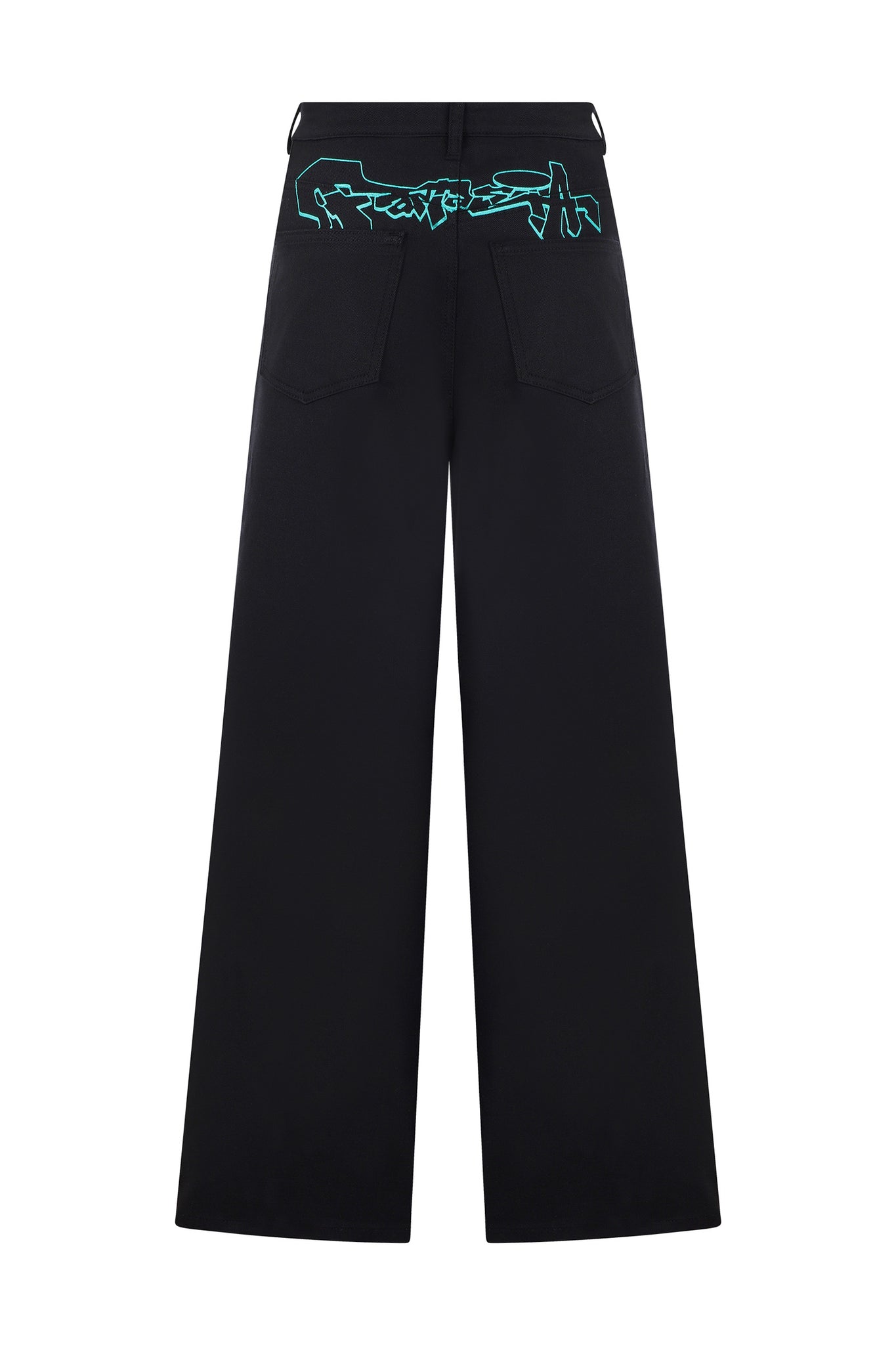 Sydney Black Printed Denim Pants