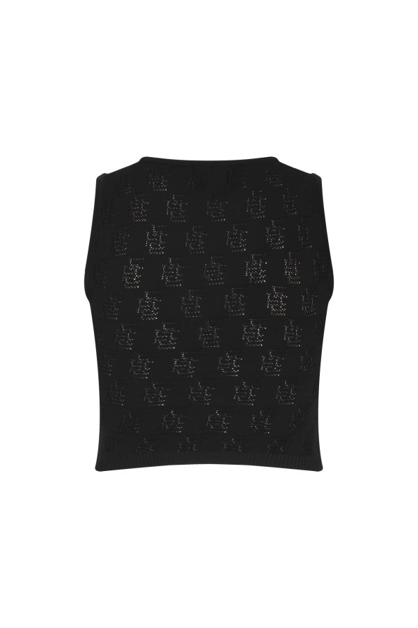 Amira Monogram Knitted Top HOVER
