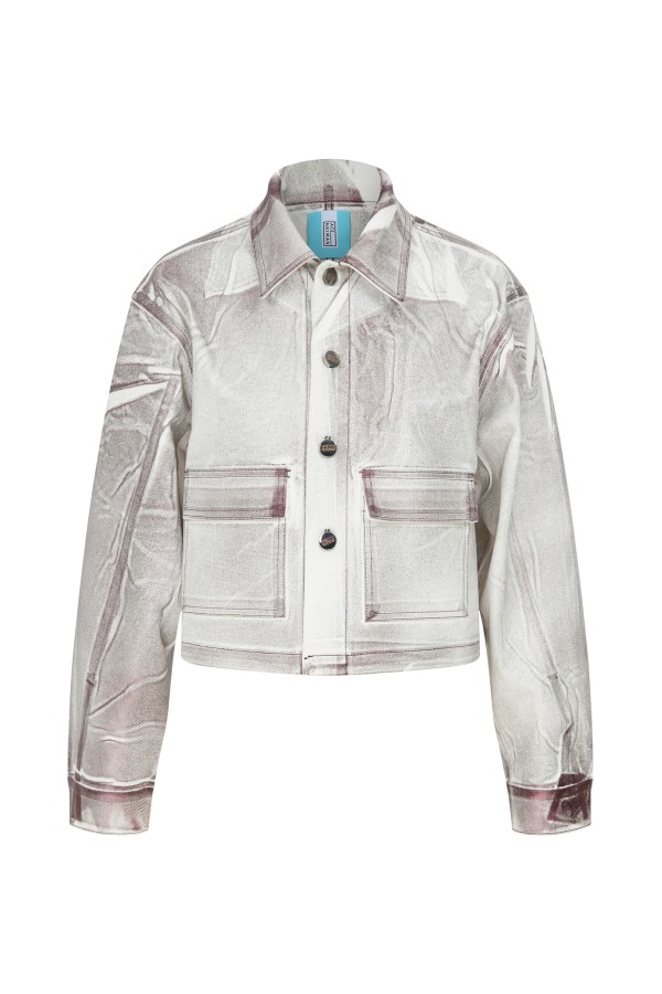 Nell Metallic Denim Jacket image last